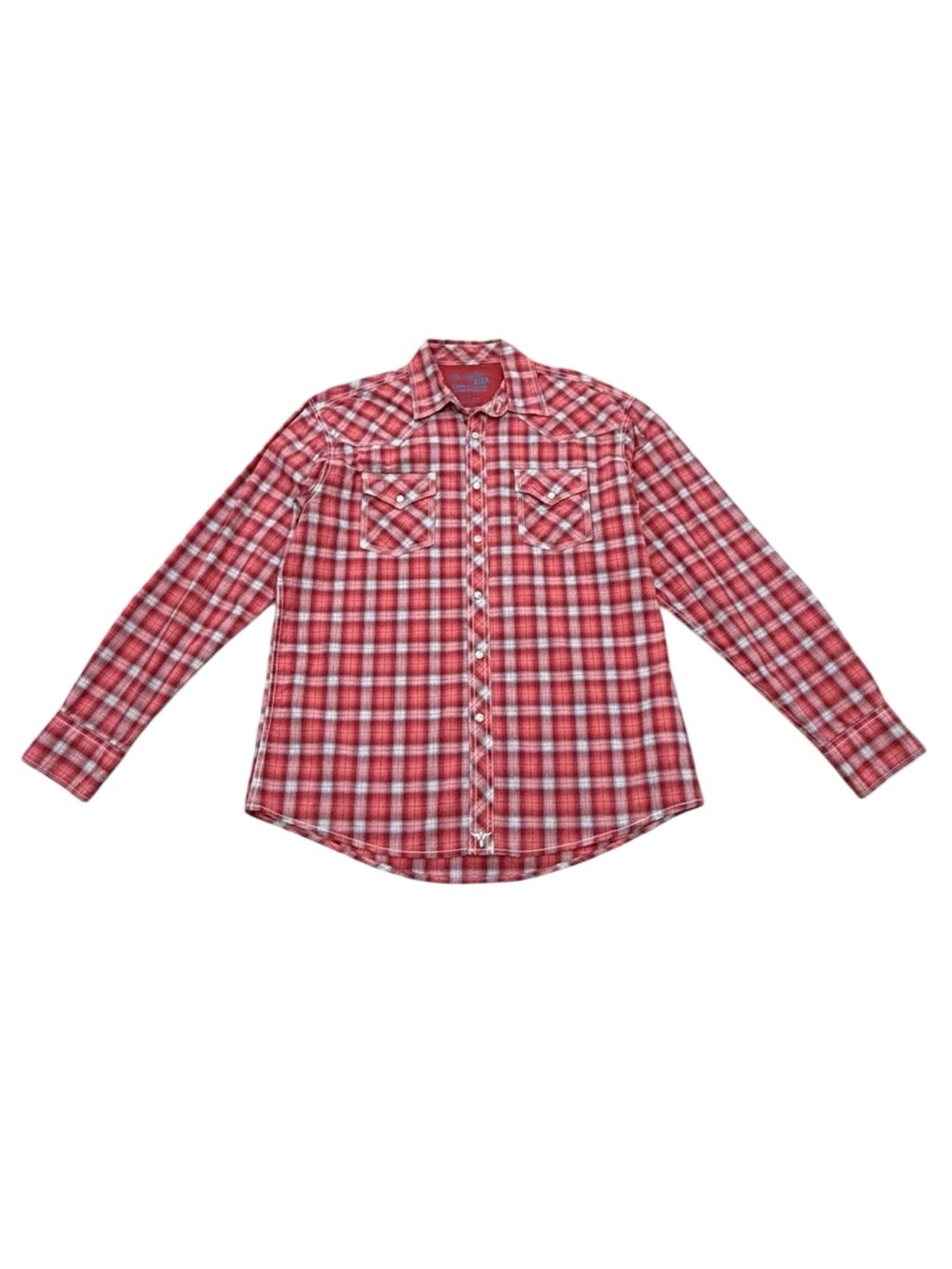 Vintage 2000s Wrangler 20X Red Plaid Western Snap Shirt Large